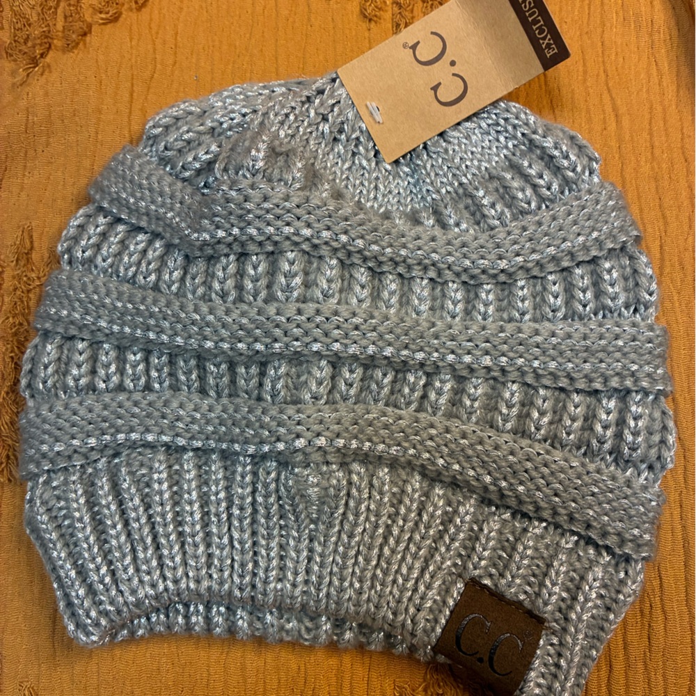 C.C Light Gray Ribbed Beanie